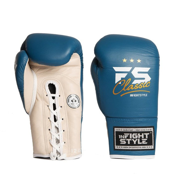 FS Heritage - Leather Lace Up - Royal Blue - Muay Thai Boxing Gloves