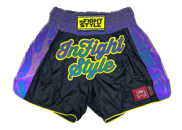 Retro Shorts - Astro Neon Yellow Reflectivz