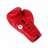 Leather Lace Up - Red - Muay Thai Boxing Gloves