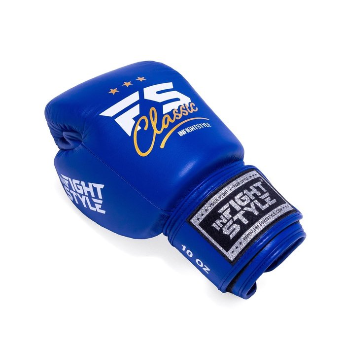 Classic Leather - Blue (Classic logo) - Muay Thai Boxing Gloves