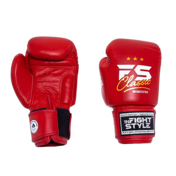 Classic Leather - Red (Classic logo) - Muay Thai Boxing Gloves