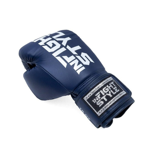 Pro Compact - Semi Leather - Navy Blue - Muay Thai Boxing Gloves