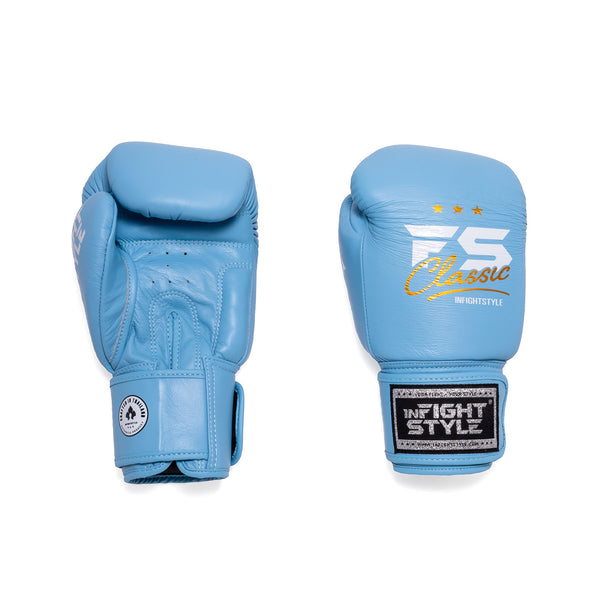 Classic Leather - Pastel Blue - Muay Thai Boxing Gloves
