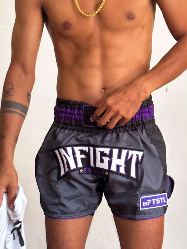 Big Ticket Retro Shorts - Purple/Grey