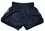 Muay Thai Shorts - Nylon Lotus - Black