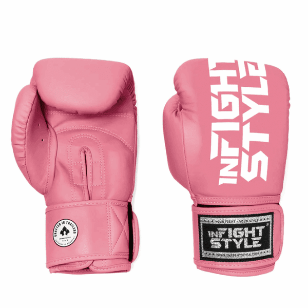 Boxing Gloves - Pro Compact - Semi Leather - Flamingo Pink - INFIGHTSTYLEAUS