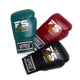 FS Heritage - Leather Lace Up - Maroon - Muay Thai Boxing Gloves