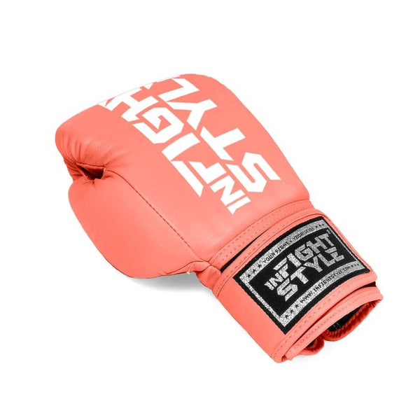 Pro Compact - Semi Leather - Coral - Muay Thai Boxing Gloves