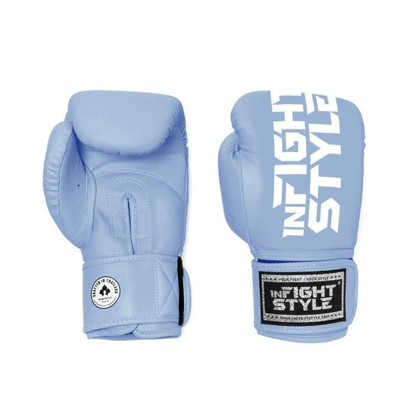 Pro Compact - Semi Leather - Pastel Blue - Muay Thai Boxing Gloves