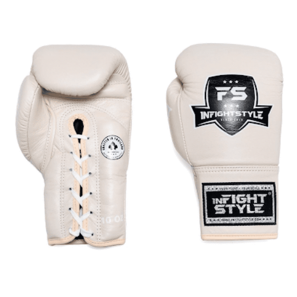 Boxing Gloves - Leather Lace Up - Sand - INFIGHTSTYLEAUS
