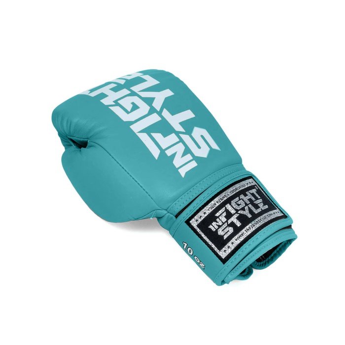 Pro Compact - Semi Leather - Teal - Muay Thai Boxing Gloves