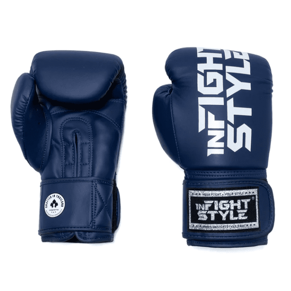 Boxing Gloves - Pro Compact - Semi Leather - Navy Blue - INFIGHTSTYLEAUS