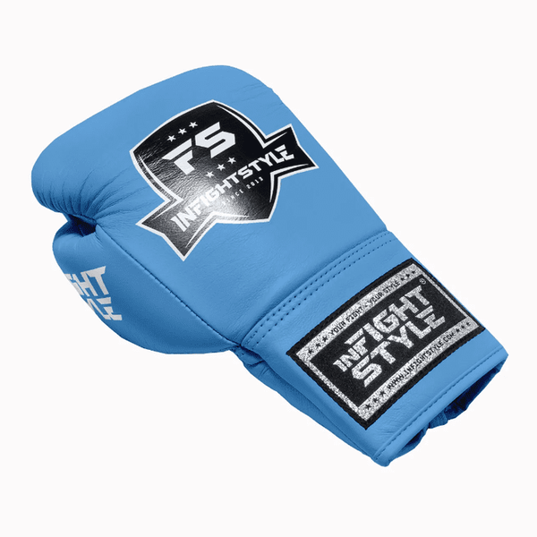 Leather Lace Up - Tar Heel Blue - Muay Thai Boxing Gloves